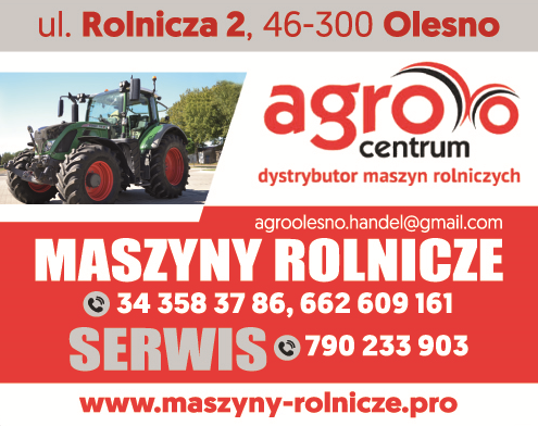 AGRO CENTRUM Sp. z o.o. Olesno Dystrybutor Maszyn Rolniczych