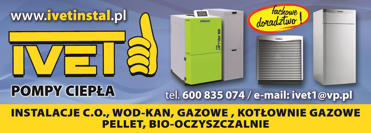 P.H.U. "IVET" Paweł Koj Rudniki Pompy Ciepła / Instalacje C.O., WOD-KAN, Gazowe / Kotłownie Gazowe
