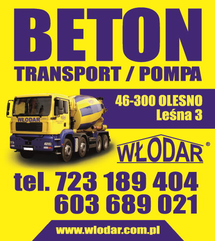 Włodar Wiesław Włodarczyk sp. j. Olesno Beton / Transport / Pompa