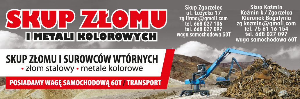 SKUP ZŁOMU I METALI KOLOROWYCH- ZŁOM STALOWY - METALE KOLOROWE - TRANSPORT