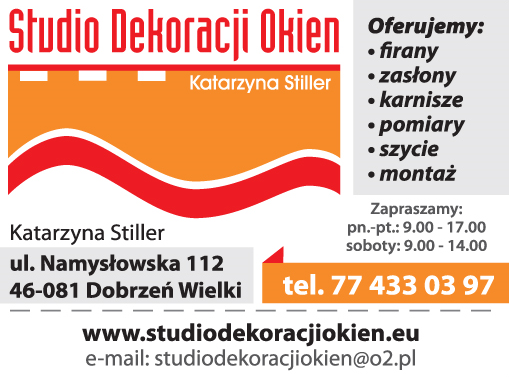 STUDIO DEKORACJI OKIEN Katarzyna Stiller Dobrzeń Wielki