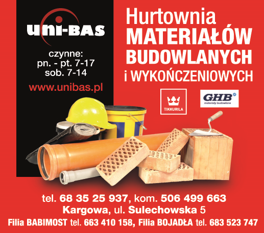 P.P.H.U. "UNI-BAS" S.C. Kargowa Hurtownia Materiałów Budowlanych i Wykończeniowych