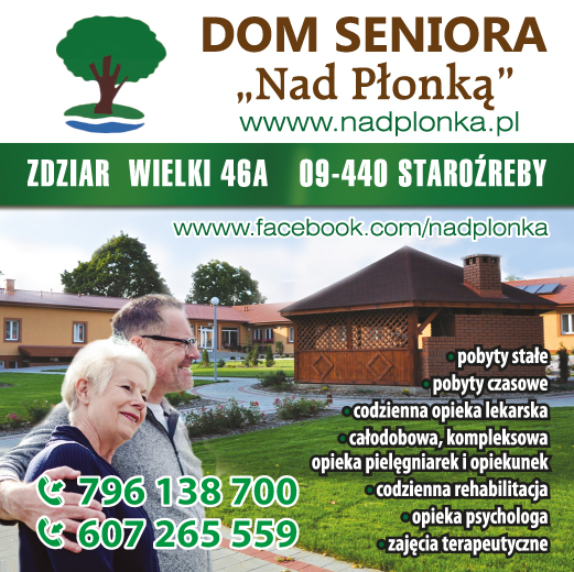 Dom Seniora „Nad Płonką” Staroźreby Pobyty Stałe i Czasowe/ Codzienna Opieka Lekarska/ Rehabilitacja