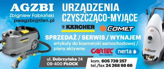 P.W. "AGZBI" Zbigniew Fabiański Płock Urządzenia Czyszcząco-Myjące / Art. do Kosmetyki Samochodowej