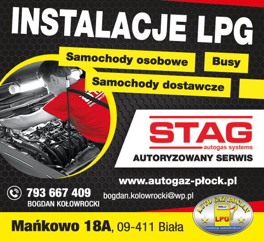 AUTO-GAZ BOCIAN Bogdan Kołowrocki Mańkowo Instalacje LPG / Autoryzowany Serwis STAG