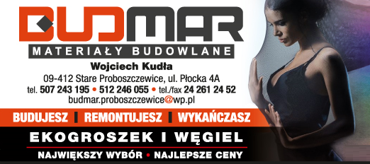 BUDMAR Wojciech Kudła Stare Proboszczewice Materiały Budowlane / Ekogroszek / Węgiel