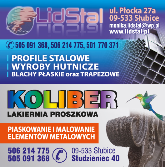 F.H. LIDSTAL Słubice Profile Stalowe, Wyroby Hutnicze  |  KOLIBER Lakiernia Proszkowa Słubice