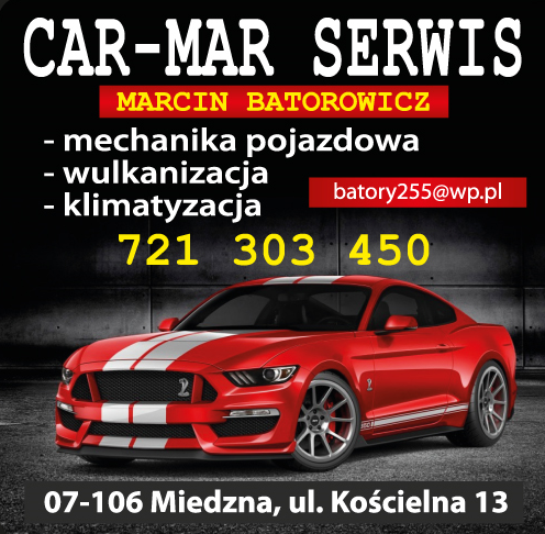  CAR-MAR SERWIS Marcin Batorowicz Miedzna Mechanika Pojazdowa / Wulkanizacja / Klimatyzacja