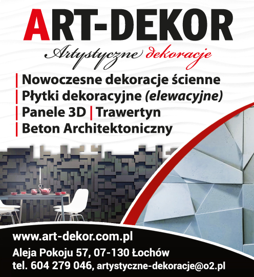 ART-DEKOR Artystyczne Dekoracje Łochów Nowoczesne Dekoracje Ścienne / Płytki Dekoracyjne / Panele 3D