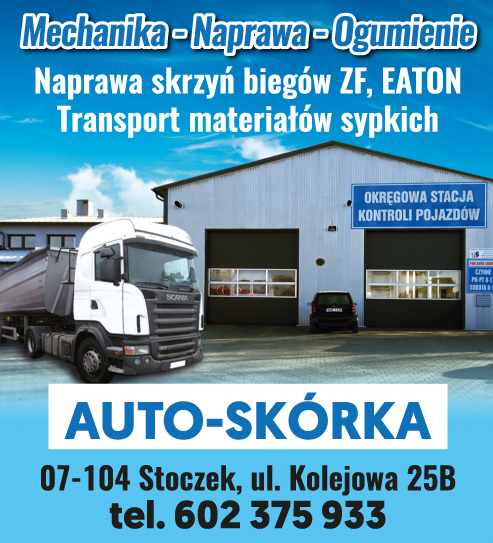 P.H.U. AUTO SKÓRKA Stoczek Mechanika / Naprawa / Ogumienie / Transport Materiałów Sypkich