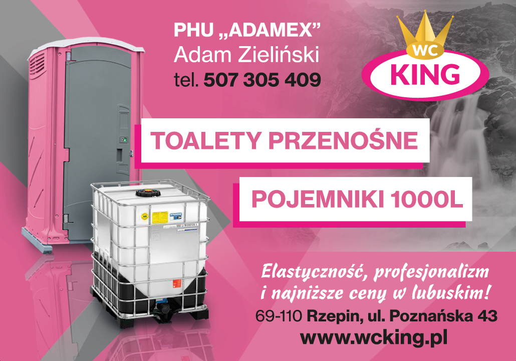 PHU ADAMEX Adam Zieliński Rzepin, powiat słubicki -Toalety przenośne, Pojemniki 1000l, Zamów online!