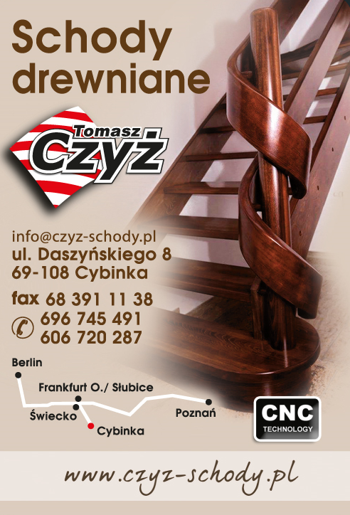 Schody Drewniane Tomasz Czyż Cybinka, powiat słubicki-schody drewniane,gięte,ażurowe,wpuszczone,inne