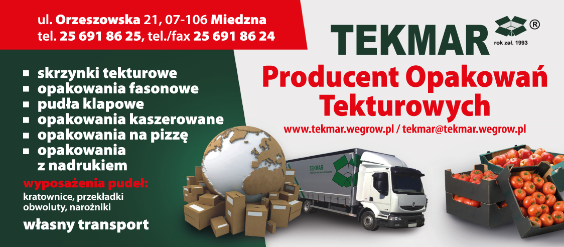 P.P.H.U. TEKMAR Miedzna Producent Opakowań Tekturowych / Wyposażenie Pudeł / Własny Transport