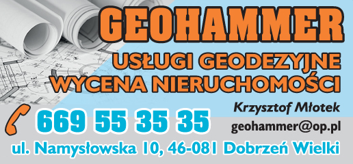 GEOHAMMER USŁUGI GEODEZYJNE Krzysztof Młotek Dobrzeń Wielki 