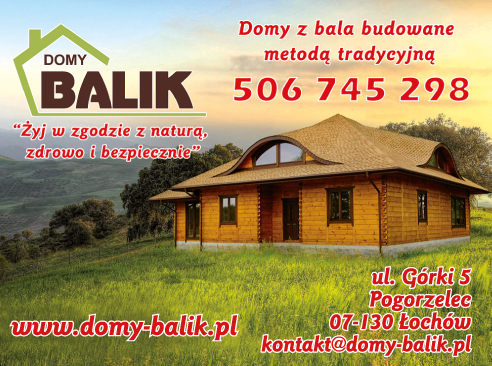 DOMY BALIK Łochów Domy z Bala Budowane Metodą Tradycyjną