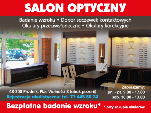 Salon Optyczny Prudnik Badanie Wzroku / Dobór Soczewek Kontaktowych / Okulary Przeciwsłoneczne