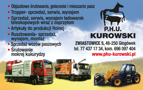 P.H.U. KUROWSKI Głogówek Śrutowanie, Gniecenie i Mieszanie Pasz / Art. do Produkcji Rolnej