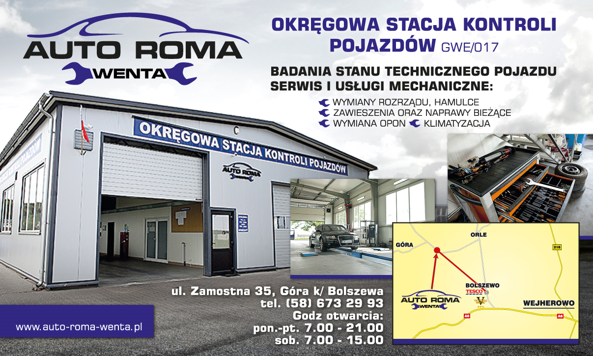 AUTO-ROMA WENTA Góra k/ Bolszewa Okręgowa Stacja Kontroli Pojazdów / Serwis i Usługi Mechaniczne