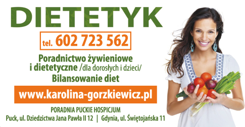 DIETETYK Karolina Gorzkiewicz Puck Poradnictwo Żywieniowe i Dietetyczne / Bilansowanie Diet