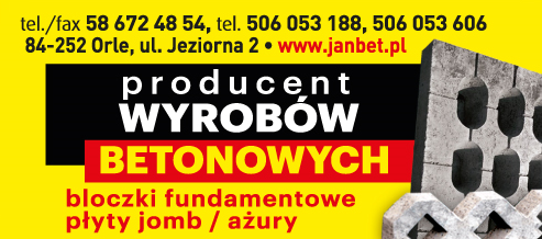 JANBET Orle Producent Wyrobów Betonowych / Bloczki Fundamentowe / Płyty Jomb / Ażury