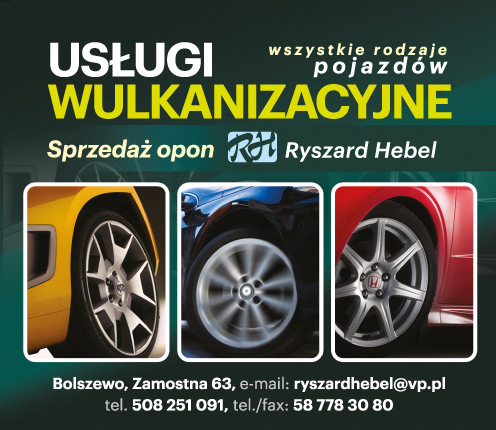 Usługi Wulkanizacyjne Ryszard Hebel Bolszewo Wszystkie Rodzaje Pojazdów / Sprzedaż Opon