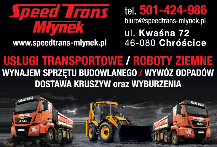 SPEEDTRANS Młynek USŁUGI TRANSPORTOWE Chróścice 