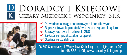 DORADCY I KSIĘGOWI Cezary Miziołek i Wspólnicy Sp. K. Sochaczew Prowadzenie Ksiąg Rachunkowych