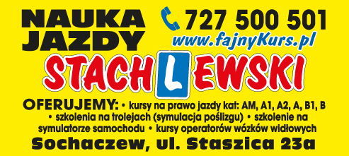 Ośrodek Szkoleniowy STACH(L)EWSKI Sochaczew Kursy na Prawo Jazdy Kat: AM, A1, A2, A, B1, B