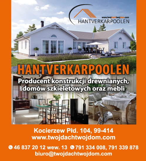 HANTVERKARPOOLEN Sp. z o.o. Kocierzew Południowy Zakład Prefabrykacji Konstrukcji Drewnianych