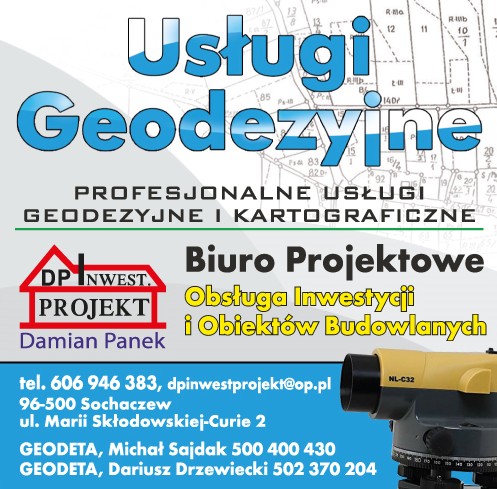 DP INWEST PROJEKT Damian Panek Sochaczew Usługi Geodezyjne i Kartograficzne