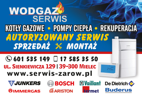 WODGAZ SERWIS Marek Żarów Mielec Kotły Gazowe / Pompy Ciepła / Rekuperacja