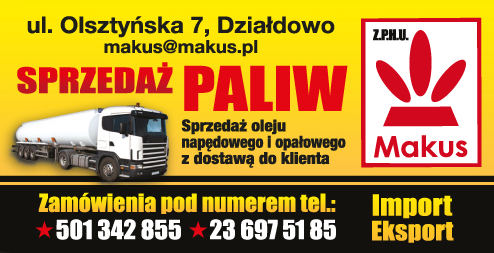 Z.P.H.U. MAKUS Działdowo Sprzedaż Paliw / Sprzedaż Oleju Napędowego i Opałowego