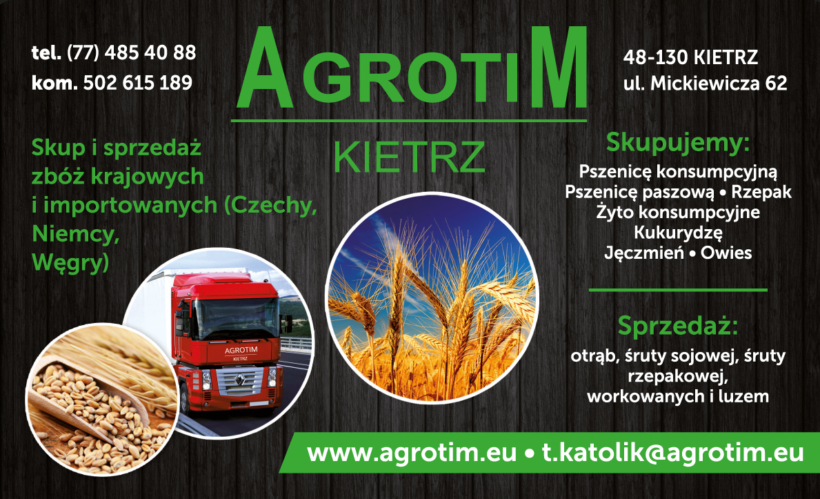 AGROTIM Sp. z o.o. Kietrz Skup i Sprzedaż Zbóż Krajowych i Importowanych