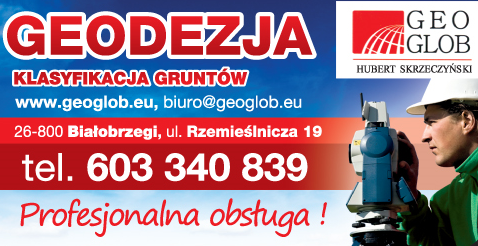 GEO- GLOB Hubert SkrzeczyńskI GEODEZJA Białobrzegi