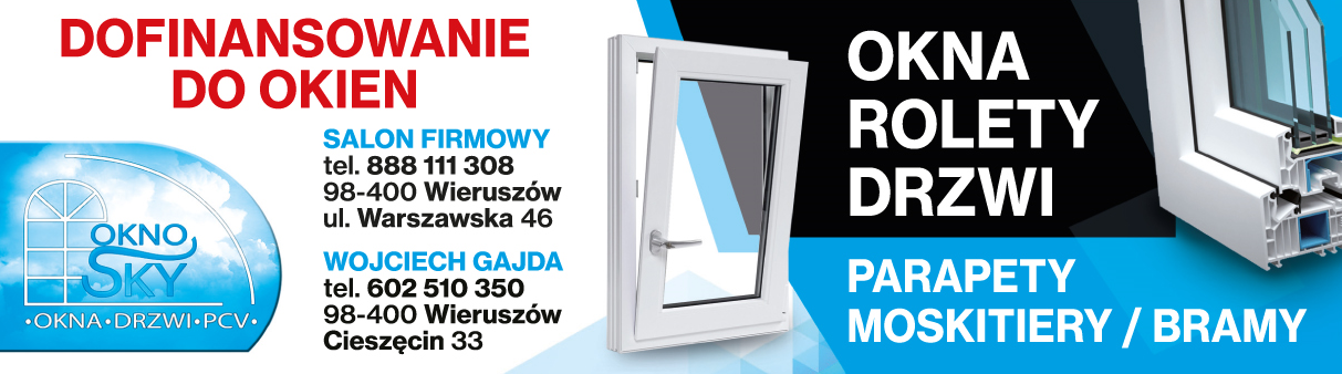 OKNO-SKY Wieruszów Okna / Rolety / Drzwi / Parapety / Moskitiery / Bramy