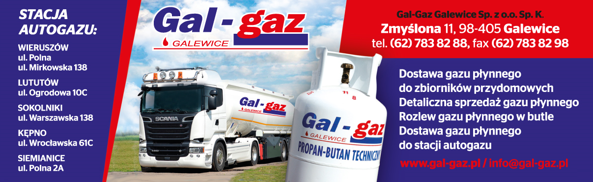 GAL-GAZ Galewice Sp. z o.o. Sp.K. Detaliczna Sprzedaż Gazu Płynnego / Rozlew Gazu Płynnego w Butle