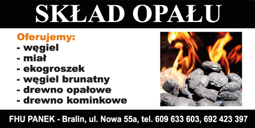 FHU PANEK Bralin Skład Opału / Węgiel / Miał / Ekogroszek / Drewno Opałowe i Kominkowe