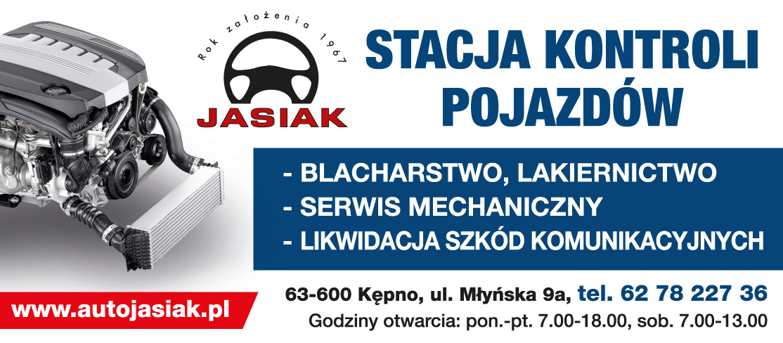 AUTO JASIAK Kępno Stacja Kontroli Pojazdów / Blacharstwo / Lakiernictwo / Serwis Mechaniczny