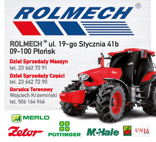 ROLMECH Sp. z o.o. Płońsk Sprzedaż Maszyn Rolniczych oraz Części
