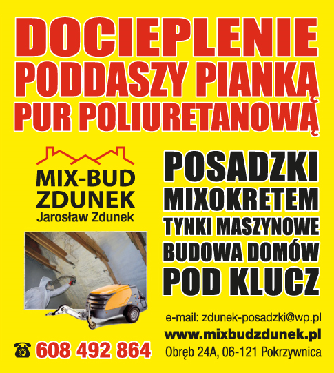 MIX-BUD ZDUNEK Jarosław Zdunek Obręb Budowa Domów pod Klucz / Tynki Maszynowe / Posadzki Mixokretem
