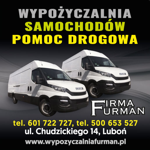 FIRMA FURMAN Luboń Wypożyczalnia Samochodów / Pomoc Drogowa