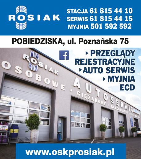 OSKP ROSIAK Pobiedziska Przeglądy Rejestracyjne / Auto Serwis / Myjnia