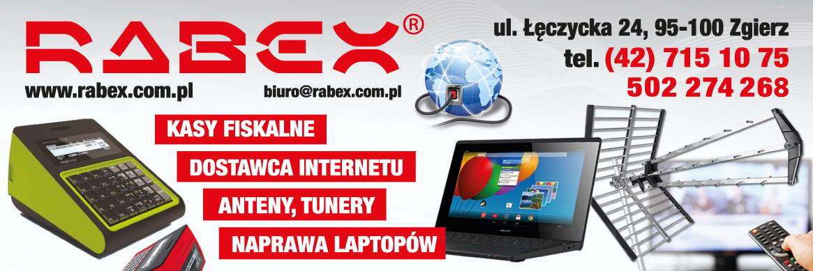 PHU RABEX® Zgierz Kasy Fiskalne / Dostawca Internetu / Anteny, Tunery / Naprawa Laptopów