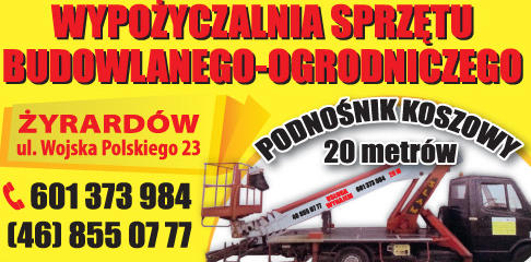WYPOŻYCZALNIA SPRZĘTU BUDOWLANEGO- OGRODNICZEGO Żyrardów