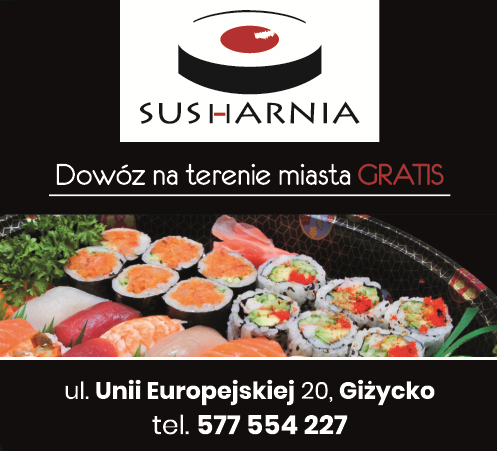 SUSHARNIA Giżycko Sushi / Dowóz na Terenie Miasta Gratis