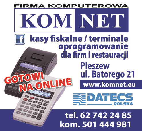 Firma Komputerowa KOMNET Pleszew Kasy Fiskalne / Terminale / Oprogramowanie Dla Firm i Restauracji