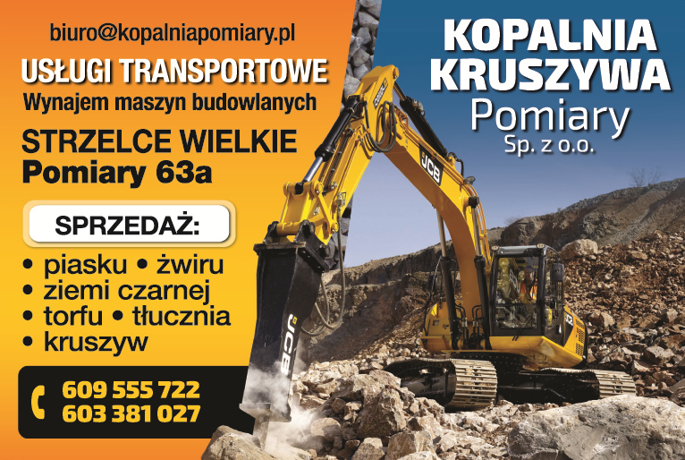 KOPALNIA KRUSZYWA Pomiary Sp. z o.o. Usługi Transportowe / Wynajem Maszyn Budowlanych