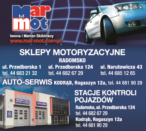 MAR-MOT Iwona i Marian Skibińscy Radomsko Sklepy Motoryzacyjne / Auto-Serwis / SKP
