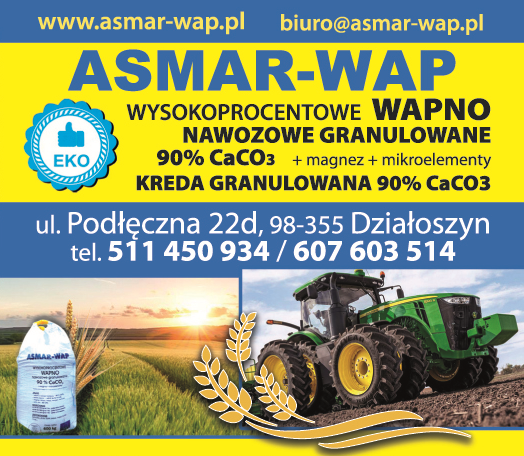 ASMAR-WAP Działoszyn Wysoko Procentowe Wapno Granulowane / Kreda Granulowana