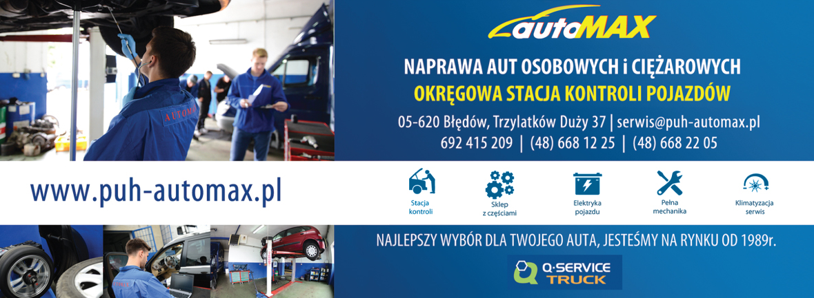 PUH AUTO MAX NAPRAWA AUT OSOBOWYCH I CIĘŻAROWYCH OKRĘGOWA STACJA  KONTROLI POJAZDÓW Błędów